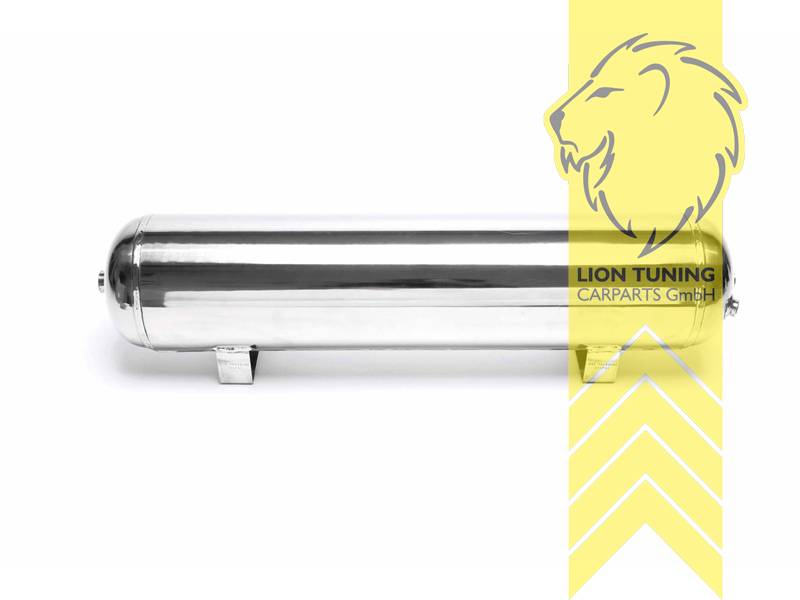 chrom, Aluminium, 755 x 165 x 195, 2 x G1/4 Zoll 2x G3/8 Zoll, 19 Liter, Eintragungsfrei / keine Eintragung nötig